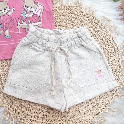  Conj. Blusa Tiny Dreams e Short em Linho  - Rose